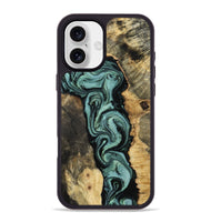 iPhone 16 Plus Wood Phone Case - Meaghan (Green, 801782)