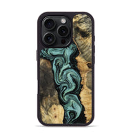 iPhone 16 Pro Wood Phone Case - Meaghan (Green, 801782)