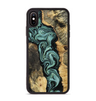iPhone Xs Max Wood Phone Case - Meaghan (Green, 801782)