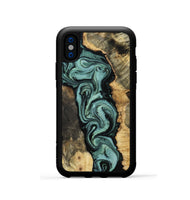 iPhone Xs Wood Phone Case - Meaghan (Green, 801782)