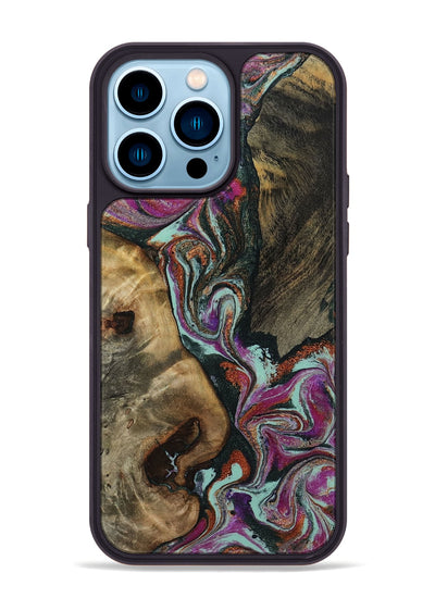 iPhone 14 Pro Max Wood Phone Case - Vern (Green, 801784)