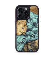 iPhone 15 Pro Wood Phone Case - Shirlee (Green, 801785)