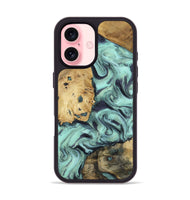 iPhone 16 Wood Phone Case - Shirlee (Green, 801785)