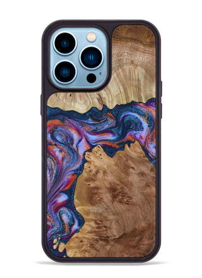 iPhone 14 Pro Max Wood Phone Case - Makai (Blue, 801801)