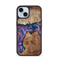 iPhone 15 Wood Phone Case - Makai (Blue, 801801)
