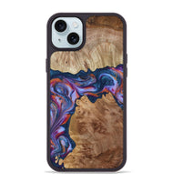 iPhone 15 Plus Wood Phone Case - Makai (Blue, 801801)