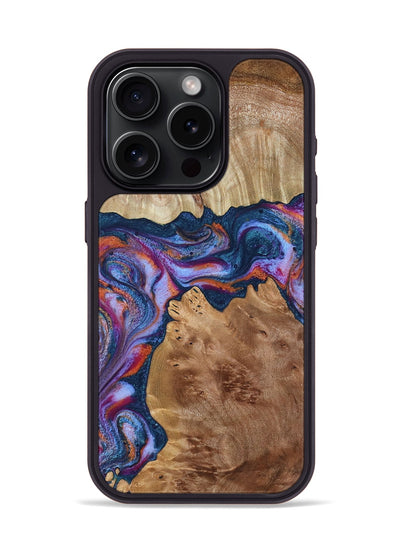 iPhone 15 Pro Wood Phone Case - Makai (Blue, 801801)