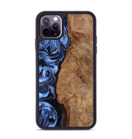 iPhone 11 Pro Max Wood Phone Case - Stephan (Blue, 801802)