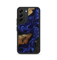 Galaxy S22 Wood Phone Case - Elva (Blue, 801805)