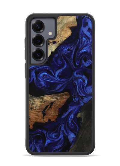 Galaxy S25 Plus Wood Phone Case - Elva (Blue, 801805)