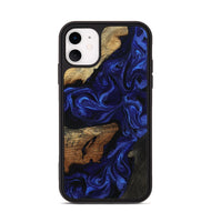 iPhone 11 Wood Phone Case - Elva (Blue, 801805)