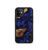 iPhone 12 mini Wood Phone Case - Elva (Blue, 801805)