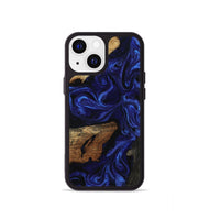 iPhone 13 mini Wood Phone Case - Elva (Blue, 801805)