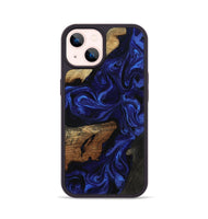 iPhone 14 Wood Phone Case - Elva (Blue, 801805)