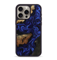 iPhone 15 Pro Max Wood Phone Case - Elva (Blue, 801805)