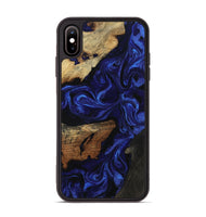 iPhone Xs Max Wood Phone Case - Elva (Blue, 801805)