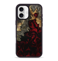 iPhone 16 Plus Wood Phone Case - Adeline (Red, 801868)