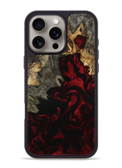 iPhone 16 Pro Max Wood Phone Case - Adeline (Red, 801868)
