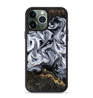 iPhone 13 Pro Max Wood Phone Case - Tressie (Black & White, 801871)