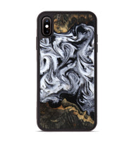 iPhone Xs Max Wood Phone Case - Tressie (Black & White, 801871)