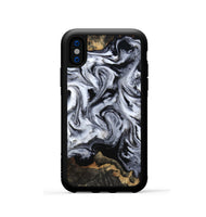 iPhone Xs Wood Phone Case - Tressie (Black & White, 801871)