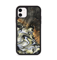 iPhone 11 Wood Phone Case - Ocean (Black & White, 801872)
