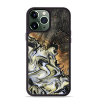 iPhone 13 Pro Max Wood Phone Case - Ocean (Black & White, 801872)