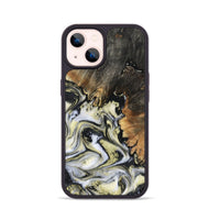 iPhone 14 Wood Phone Case - Ocean (Black & White, 801872)