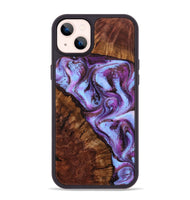 iPhone 14 Plus Wood Phone Case - Aryana (Purple, 801894)