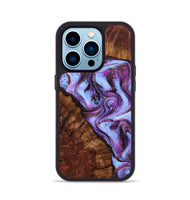 iPhone 14 Pro Wood Phone Case - Aryana (Purple, 801894)