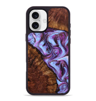 iPhone 16 Plus Wood Phone Case - Aryana (Purple, 801894)