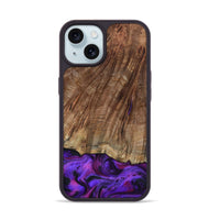 iPhone 15 Wood Phone Case - Sam (Purple, 801897)