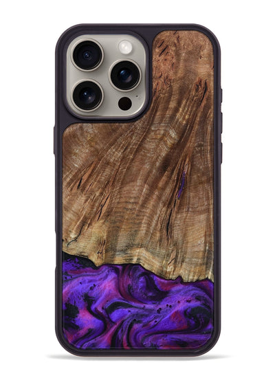iPhone 16 Pro Max Wood Phone Case - Sam (Purple, 801897)