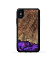 iPhone Xs Wood Phone Case - Sam (Purple, 801897)
