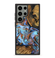 Galaxy S23 Ultra Wood Phone Case - Gunnar (Teal & Gold, 801915)