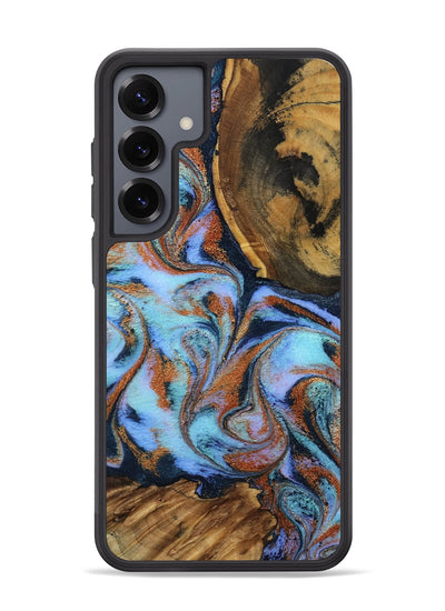 Galaxy S25 Plus Wood Phone Case - Gunnar (Teal & Gold, 801915)