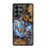 Galaxy S25 Ultra Wood Phone Case - Gunnar (Teal & Gold, 801915)