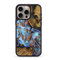 iPhone 15 Pro Max Wood Phone Case - Gunnar (Teal & Gold, 801915)