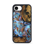 iPhone 16e Wood Phone Case - Gunnar (Teal & Gold, 801915)