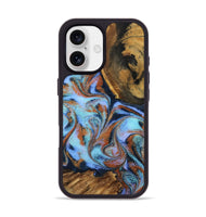 iPhone 17 Wood Phone Case - Gunnar (Teal & Gold, 801915)