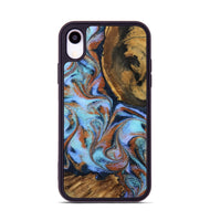 iPhone Xr Wood Phone Case - Gunnar (Teal & Gold, 801915)