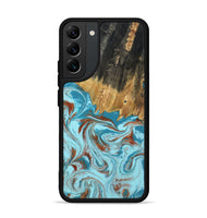 Galaxy S22 Plus Wood Phone Case - Zhuri (Teal & Gold, 801916)