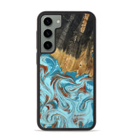 Galaxy S23 Plus Wood Phone Case - Zhuri (Teal & Gold, 801916)