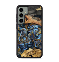 Galaxy S24 Plus Wood Phone Case - Yael (Teal & Gold, 801917)