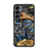 Galaxy S25 Plus Wood Phone Case - Yael (Teal & Gold, 801917)