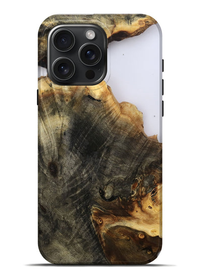iPhone 16 Pro Max Wood Live Edge Phone Case - Kenyon (Clear, 801947)