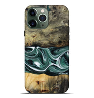 iPhone 13 Pro Max Wood Live Edge Phone Case - Samatha (Green, 801951)
