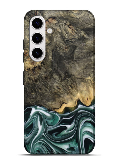 Galaxy S25 Plus Wood Live Edge Phone Case - Darci (Green, 801952)