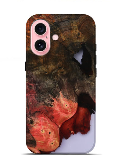 iPhone 16 Wood Live Edge Phone Case - Helene (Clear, 801967)