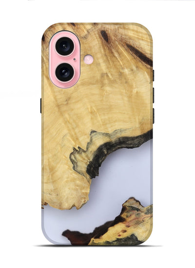 iPhone 16 Wood Live Edge Phone Case - Kacey (Clear, 801970)